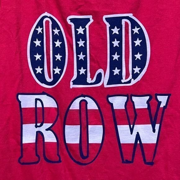 Comfort Colors Men’s Old Row Tank Top Sleeveless Chest Pocket Pullover Red Large - Picture 4 of 5